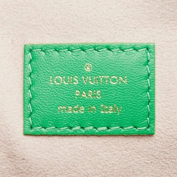 Louis Vuitton Green/White Monogram Embossed Lambskin Leather Match Coussin PM... - Picture 9 of 12
